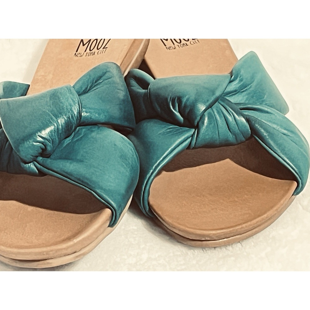 Miz Mooz "Aliza" Leather Slide Sandals – Knot Detail – EU 37 / US 6.5 – NWNT